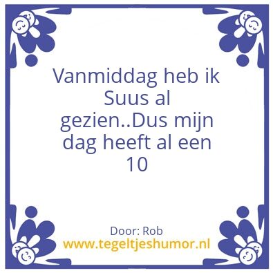 Tegeltje: Suus