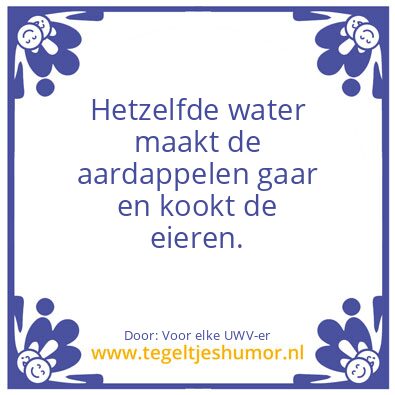 Tegeltje: Doe er je voordeel mee
