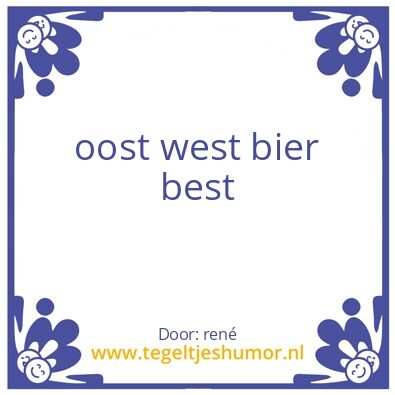 Tegeltje: blauw is blauw