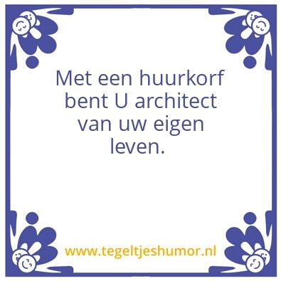 Tegeltje: Huurkorf
