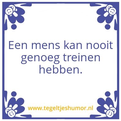 Tegeltje: Trein