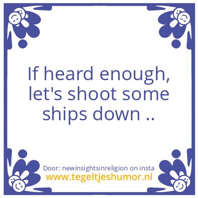 Tegeltje: You did not got sucked in ..