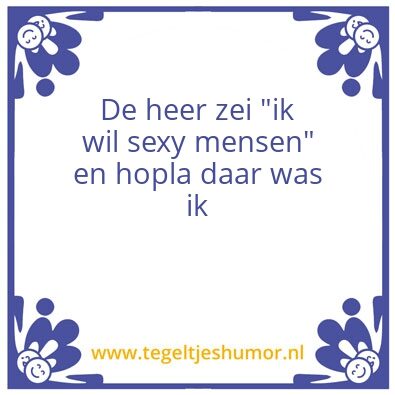 Tegeltje: Sexy