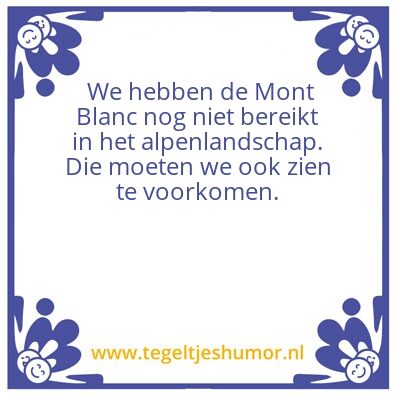 Tegeltje: alpen montblanc