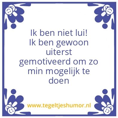 Tegeltje: Lui