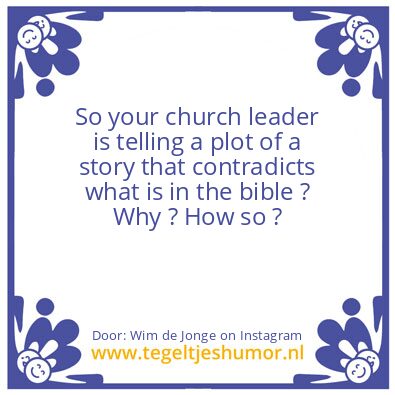 Tegeltje: your church leader