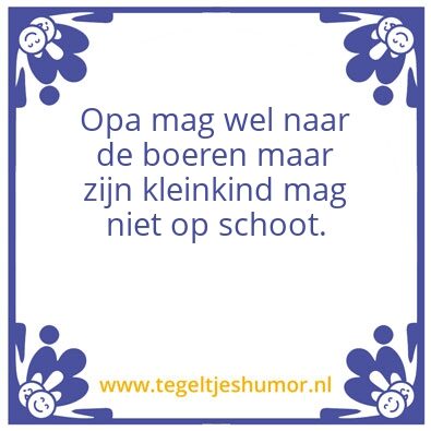 Tegeltje: Opa