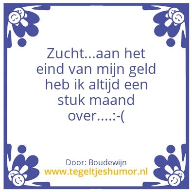 Tegeltje: geld