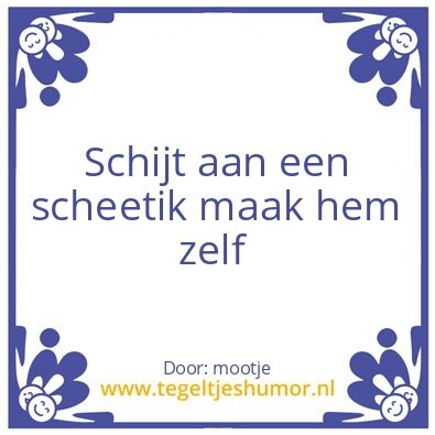 Tegeltje: scheet