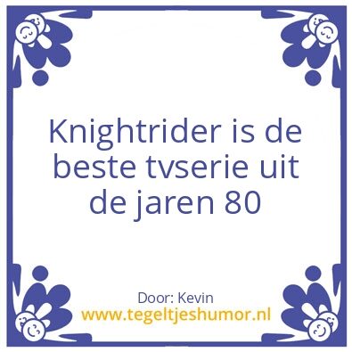 Tegeltje: Knightrider