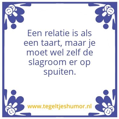 Tegeltje: Relatie