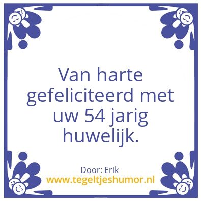 Tegeltje: 54 jaar