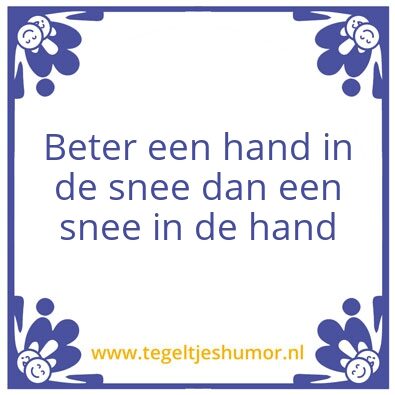 Tegeltje: Snee