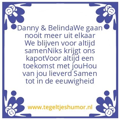 Tegeltje: Love you