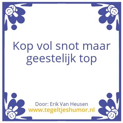 Tegeltje: Erik Van Heusen