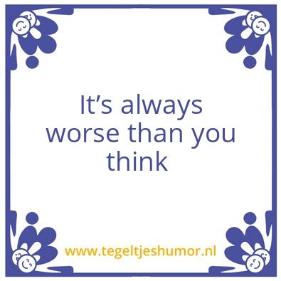 Tegeltje: Joopâ€™s words of reassurance