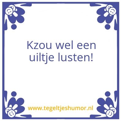 Tegeltje: Uil