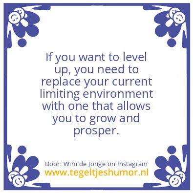 Tegeltje: If you want to level up ?