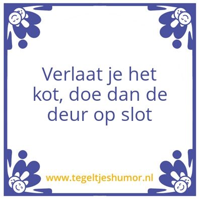 Tegeltje: Kot