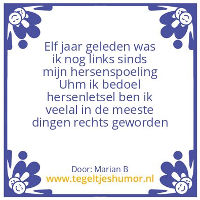 Tegeltje: Marian Borg
