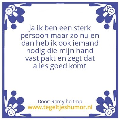 Tegeltje: ik heb wel eens iemand nodig