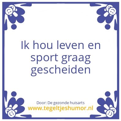Tegeltje: Sport?