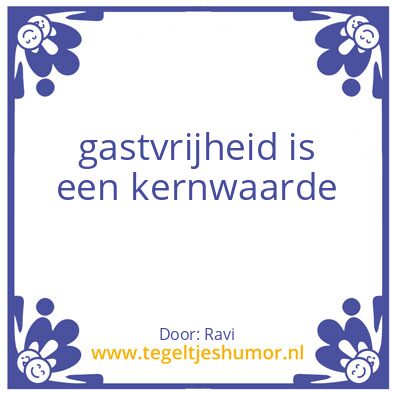 Tegeltje: gast vrijhijd
