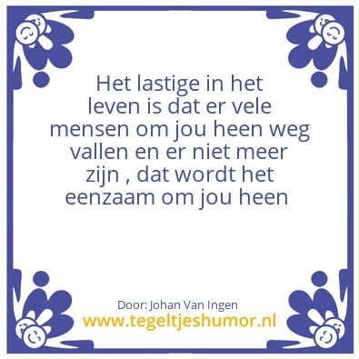 Tegeltje: Het leven