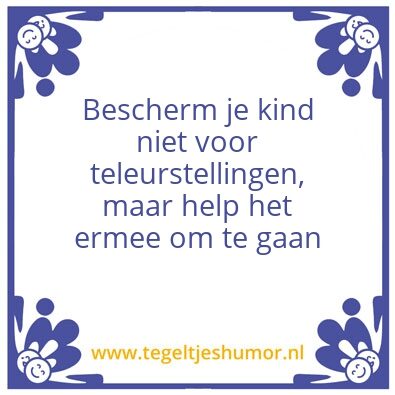 Tegeltje: omgaan met teleurstelling
