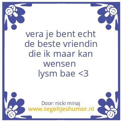 Tegeltje: bae