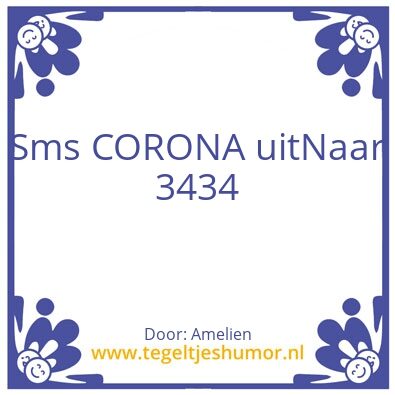 Tegeltje: Corona