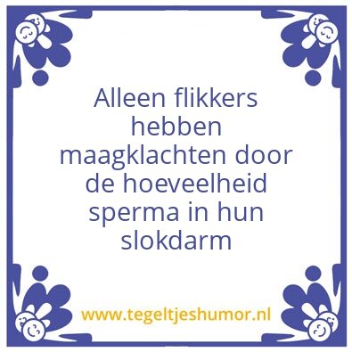 Tegeltje: Flikker