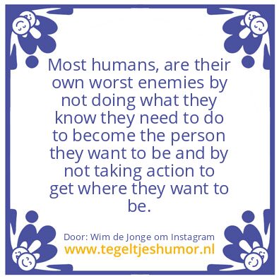 Tegeltje: “humans”