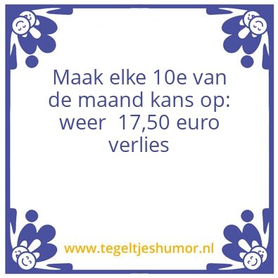 Tegeltje: Gokje
