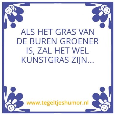 Tegeltje: Groener…