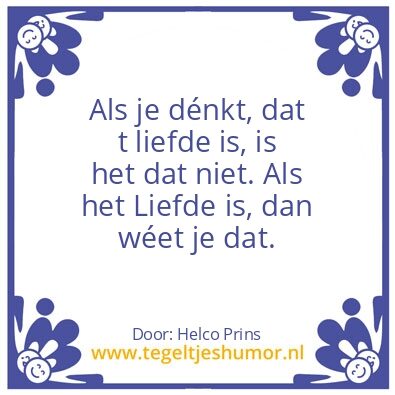 Tegeltje: Liefde