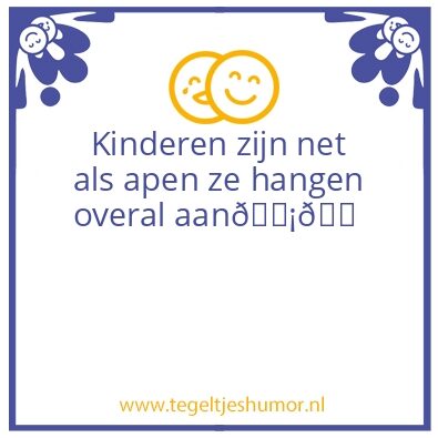 Tegeltje: De aap