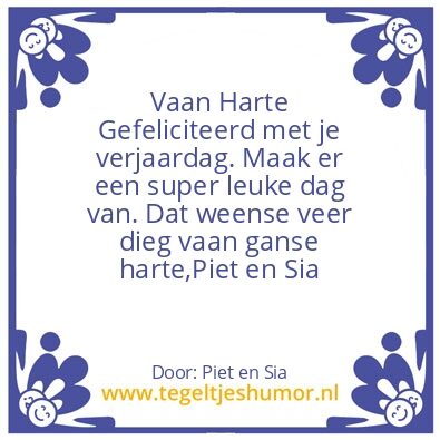 Tegeltje: Leef Lenie,