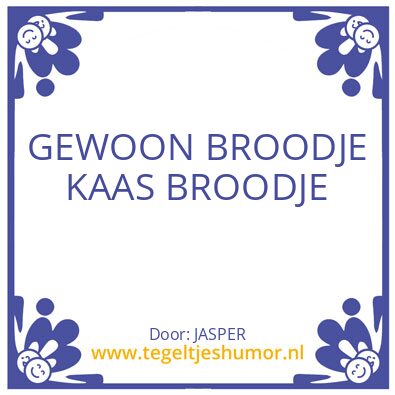 Tegeltje: JASPER