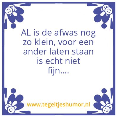 Tegeltje: vaatwasser