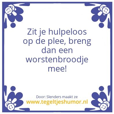Tegeltje: Plee