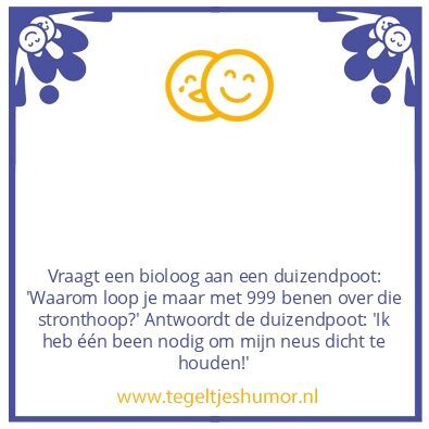 Tegeltje: Duizendpoot