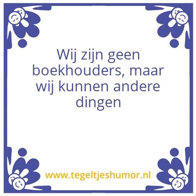 Tegeltje: Boekhouders