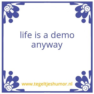 Tegeltje: lifie is a demo