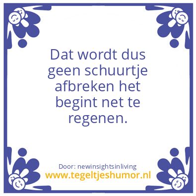 Tegeltje: strange yet good