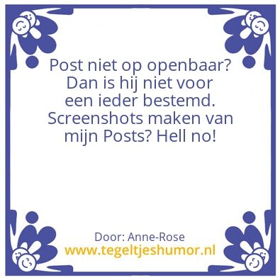 Tegeltje: Hell no