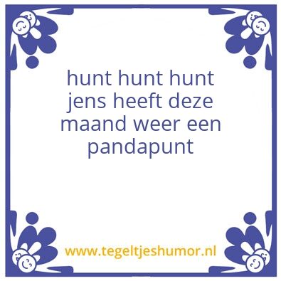 Tegeltje: panda