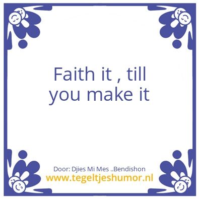 Tegeltje: Let the waters flow….