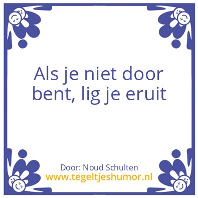 Tegeltje: Klootschietwijsheid
