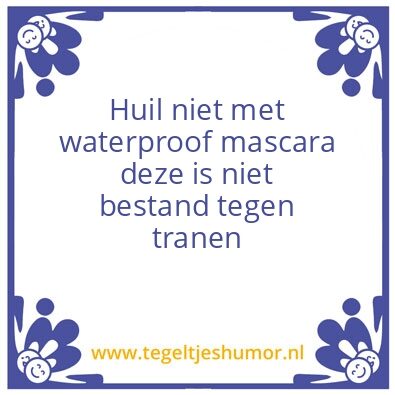 Tegeltje: Mascara